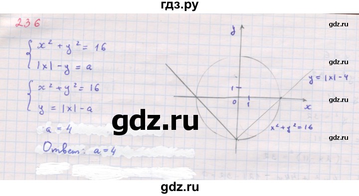 ГДЗ по алгебре 9 класс Мордкович Учебник, Задачник Базовый уровень задачник 2017 / итоговое повторение - 236, Решебник к задачнику 2017