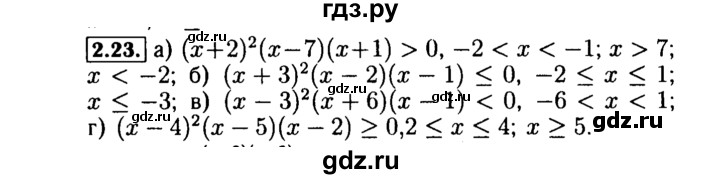 ГДЗ по алгебре 9 класс Мордкович Учебник, Задачник Базовый уровень задачник 2015 / §2 - 2.23, Решебник №2 к задачнику 2015