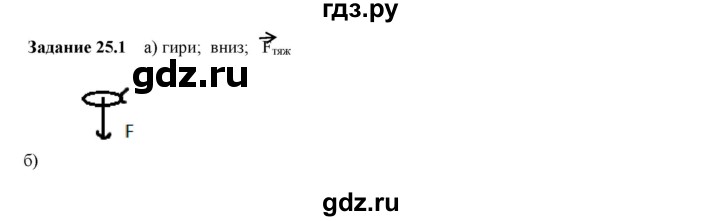ГДЗ по физике 7 класс Ханнанова рабочая тетрадь (Перышкин) Базовый уровень §25 - 25.1, Решебник №1 к тетради 2016