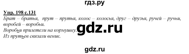 ГДЗ по русскому языку 2 класс Климанова   часть 1 / упражнение - 198, Решебник №1 к учебнику 2015