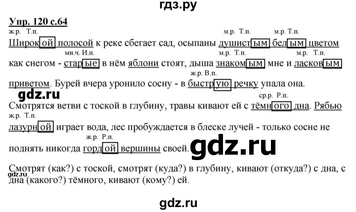 ГДЗ по русскому языку 4 класс Полякова   часть 2. упражнение - 120, Решебник №1