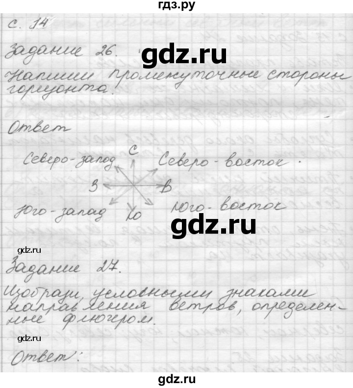 ГДЗ по окружающему миру 4 класс  Поглазова рабочая тетрадь  часть 1 (страница) - 14, Решебник №1